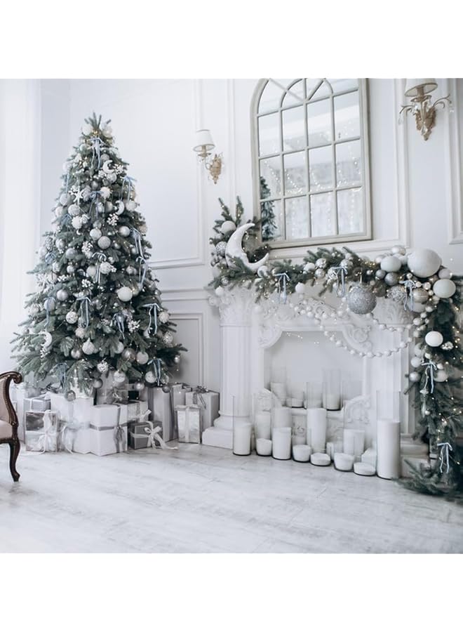 The Bros 24 قطعة من أقواس شجرة عيد الميلاد المخملية الزرقاء الفاتحة لتزيين الأبواب إكليل عتيق (عرض 3/8 بوصة، 5 * 7 بوصة) - Image 4