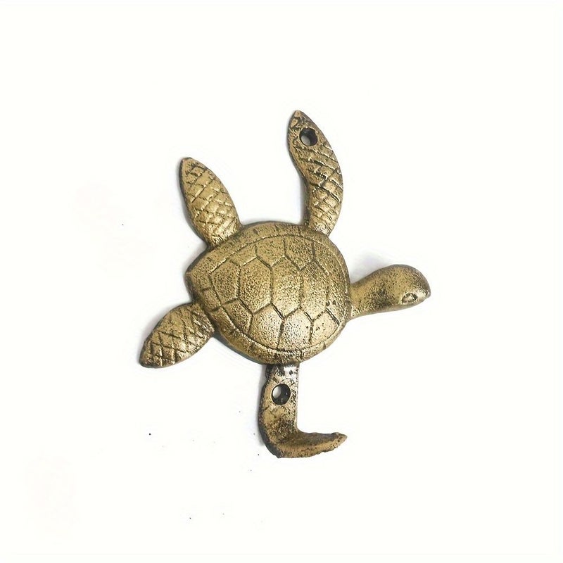 Cast Iron Turtle Wall Hooks Traditional Coat Hangers For Home Decor Easy Install - Image 5