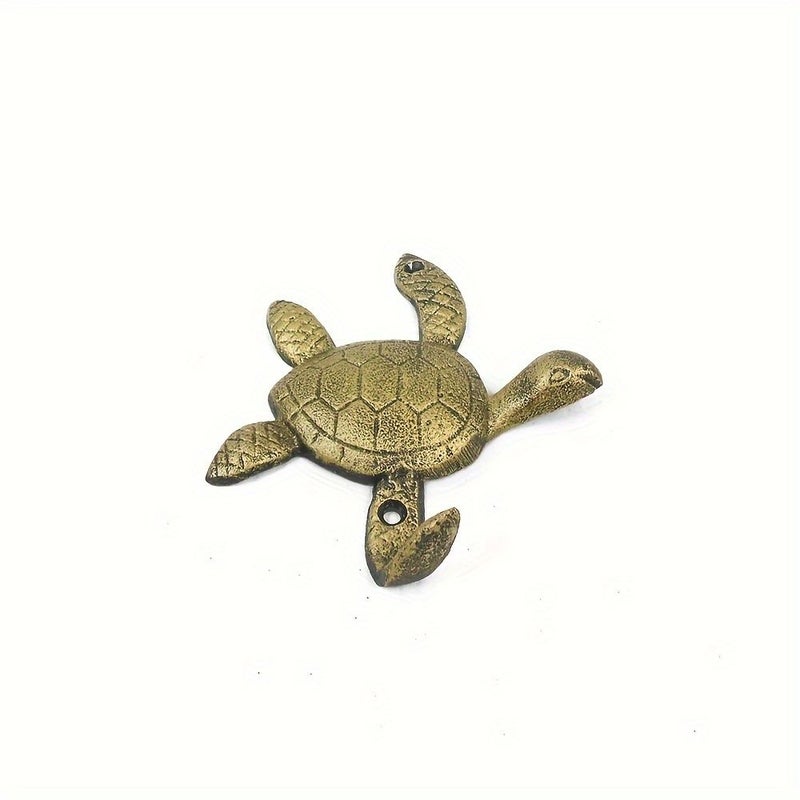Cast Iron Turtle Wall Hooks Traditional Coat Hangers For Home Decor Easy Install - Image 4