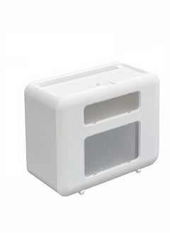 Generic Wall Mounted Tissue Storage Box - Toilet Paper Box Dispenser with Phone Holder Organizer Drawer Bathroom Towel Period Trash Bag Multifunction Tissue Storage Box  - Image 1