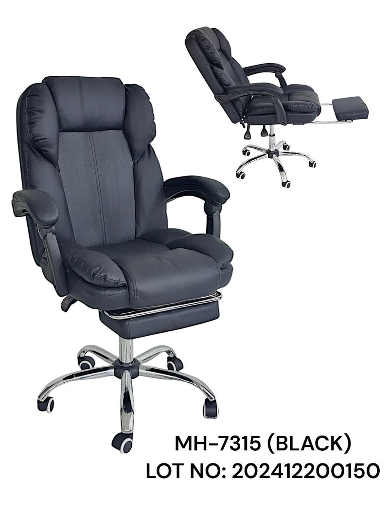 مالتي هوم فيرنيتشر كرسي مكتب مريح مع مسند للقدمين قابل للتعديل MH-7315 BLK  - Image 3