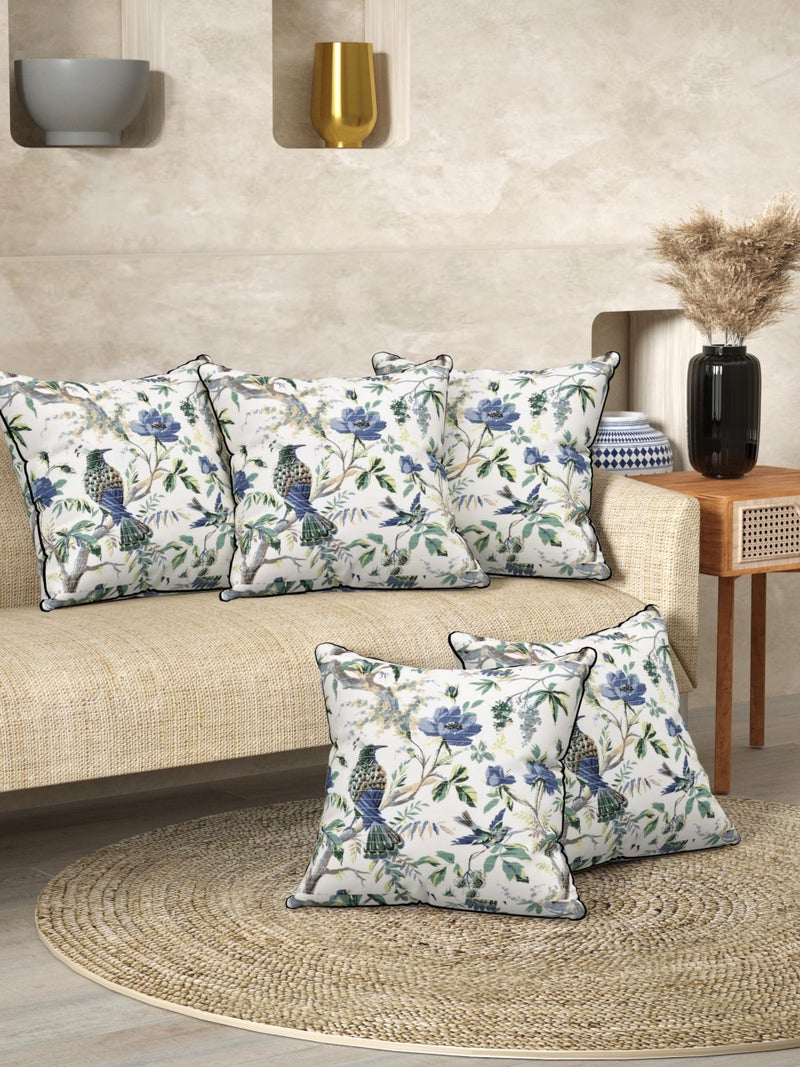 EasyGoods India Premium Cotton Cushion Covers 16x16 Inch | Soft Durable Fabric | Elegant Printed Covers for Sofa & Living Room | Hidden Zipper | Set of 3 - Image 5