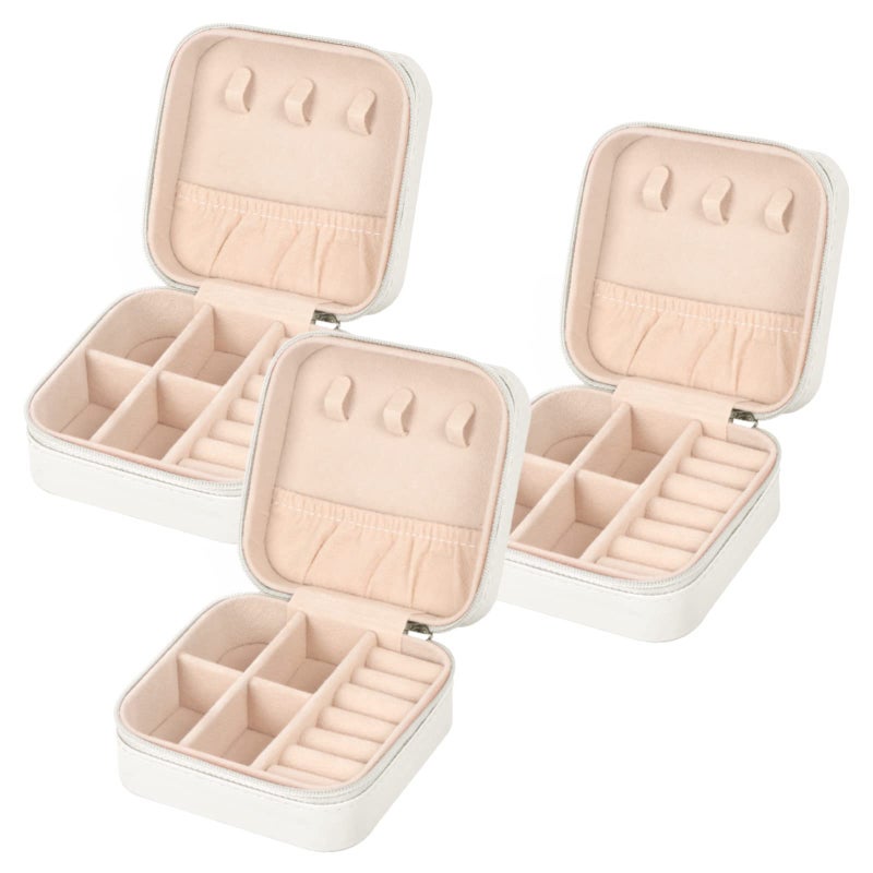 MFXIP Travel Jewelry Case Small Jewelry Box Jewelry Organizer Storage Case Portable PU Leather Mini Jewelry Travel Case for Girls Womens Earring Necklace RingsBracelets