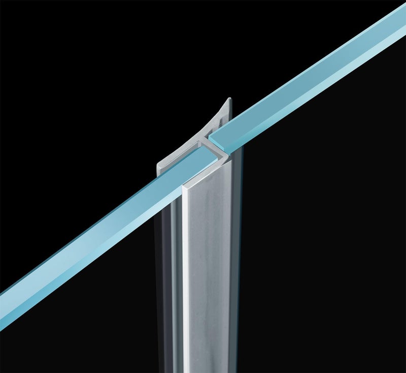 Dalrun Flexible1/4 Shower Door Side Seal Strip 100 Inch Shower Glass Door Side Sweep for Frameless Glass Door,Silicone - Image 1