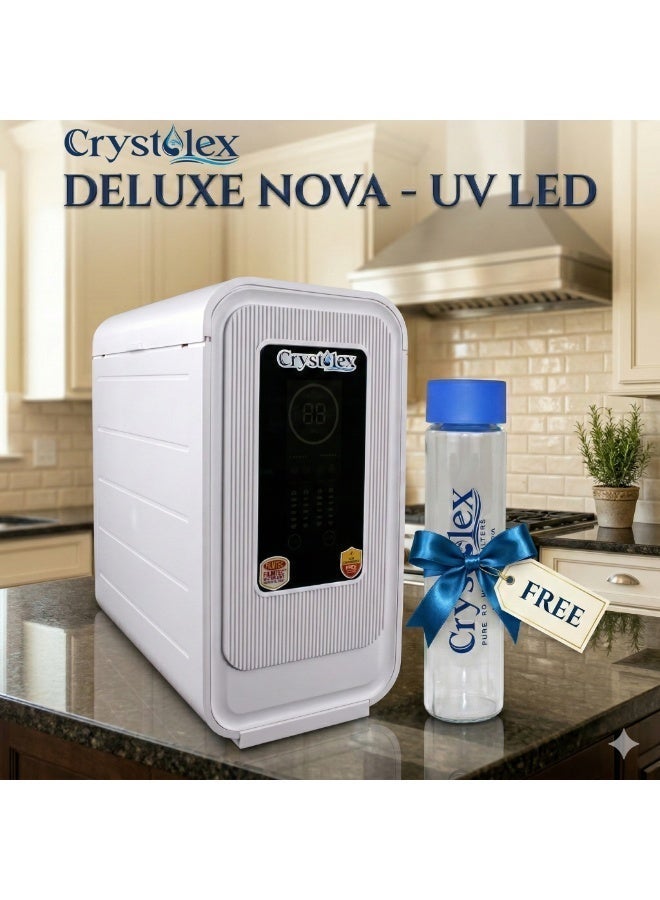 Crystolex Deluxe Nova 7-Stage RO Water Purifier with UV LED | Free Installation Included | Reverse Osmosis Filtration System for Home | 380L/Day Output | Balanced PH & Minerals | Drinking Water Filter System for Home | 380L/Day Output | Balanced PH & Minerals Water Filter | Crystolex RO Water Filter for Home and Offices | - Image 4