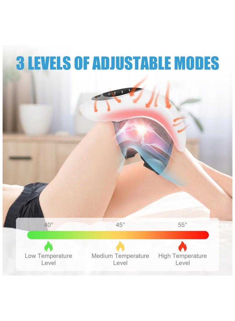 Knee Massager, Cordless Knee Massager with Multi-Function Screen, Physical Heating and Vibration Function, Best Gift for A Comforting Massage 2000Mah - Image 3