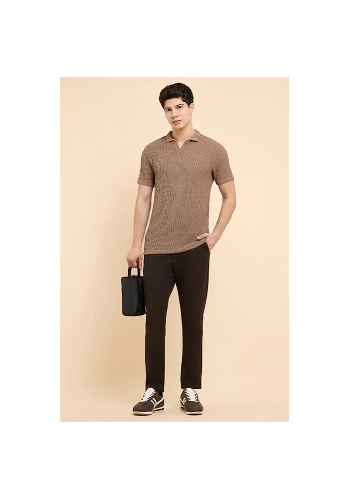 أر أند بي Knitted Polo T-Shirt with Short Sleeves
