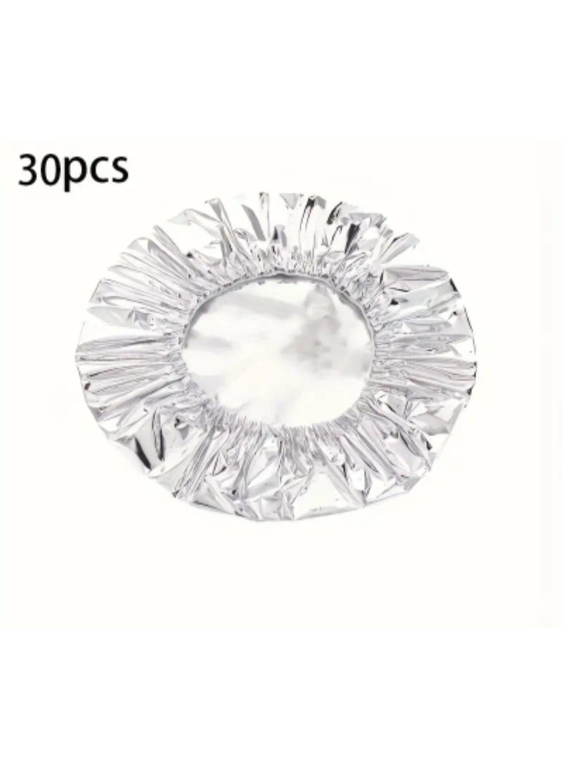 LDQ 30 PCS Food-Grade Reusable Aluminum Foil Covers-Heat Resistant Airtight Kitchen & Dining Covers for Bowl, Plates, Dishes, Keep Food Warm, Fresh & Dust Proof - Image 2