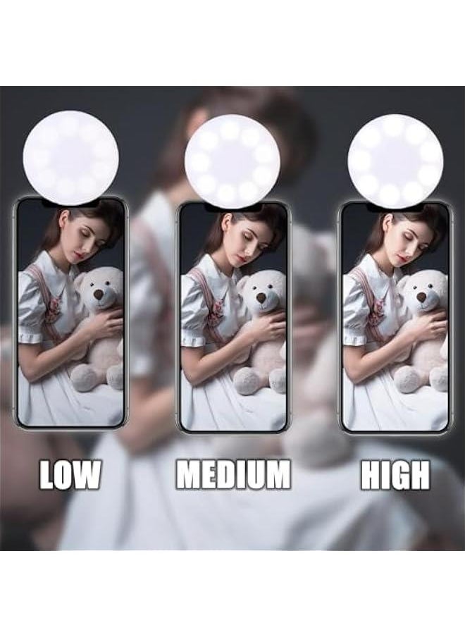 Generic Pocket-Sized Rechargeable Ring Light for Phones, Laptops, and Makeup - Ideal for Adults and Teens, Portable Selfie Lighting (White)  - Image 4