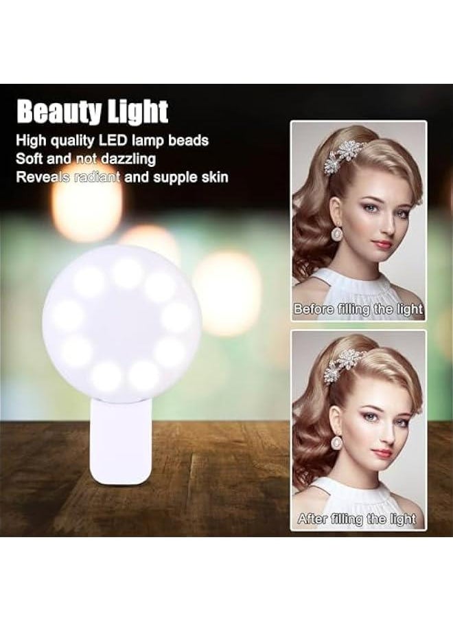 Generic Pocket-Sized Rechargeable Ring Light for Phones, Laptops, and Makeup - Ideal for Adults and Teens, Portable Selfie Lighting (White)  - Image 5