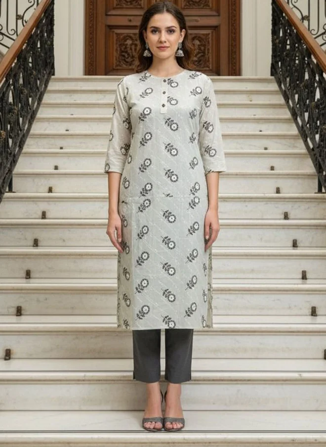 Floral Printed Knee Length Kurta