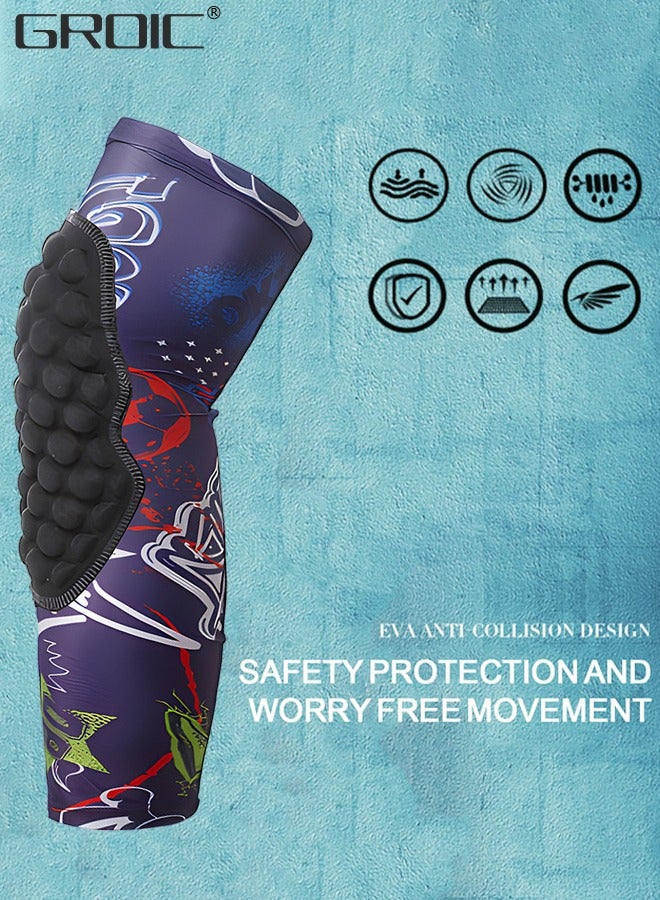 GROIC Knee Pads for Kids,Basketball Baseball Knee Brace Knee Support, Collision Avoidance Kneepad Compression Knee Sleeve for Volleyball,Long Leg Sleeves Sports Gear  - Image 2