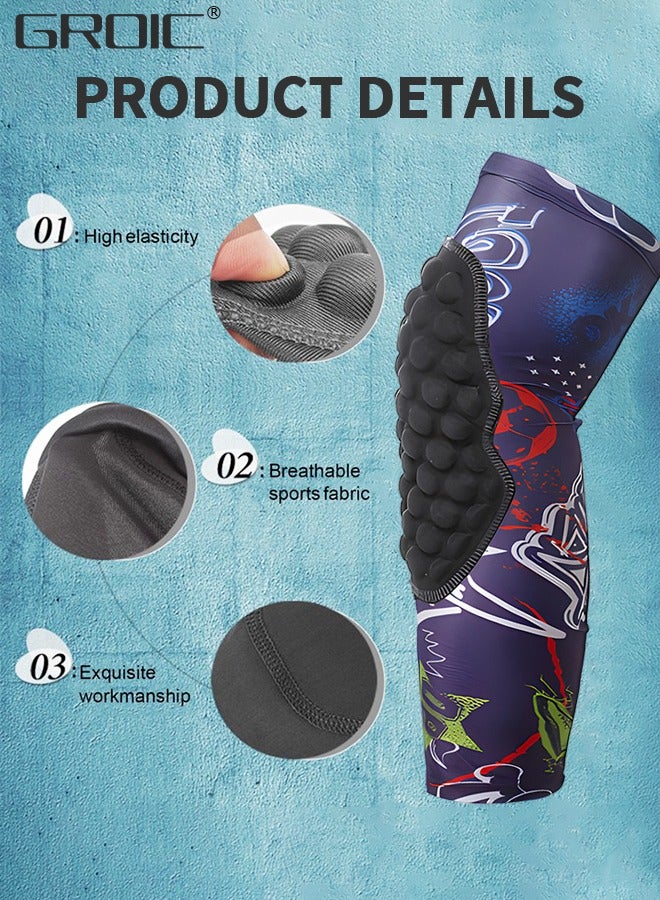 GROIC Knee Pads for Kids,Basketball Baseball Knee Brace Knee Support, Collision Avoidance Kneepad Compression Knee Sleeve for Volleyball,Long Leg Sleeves Sports Gear  - Image 3