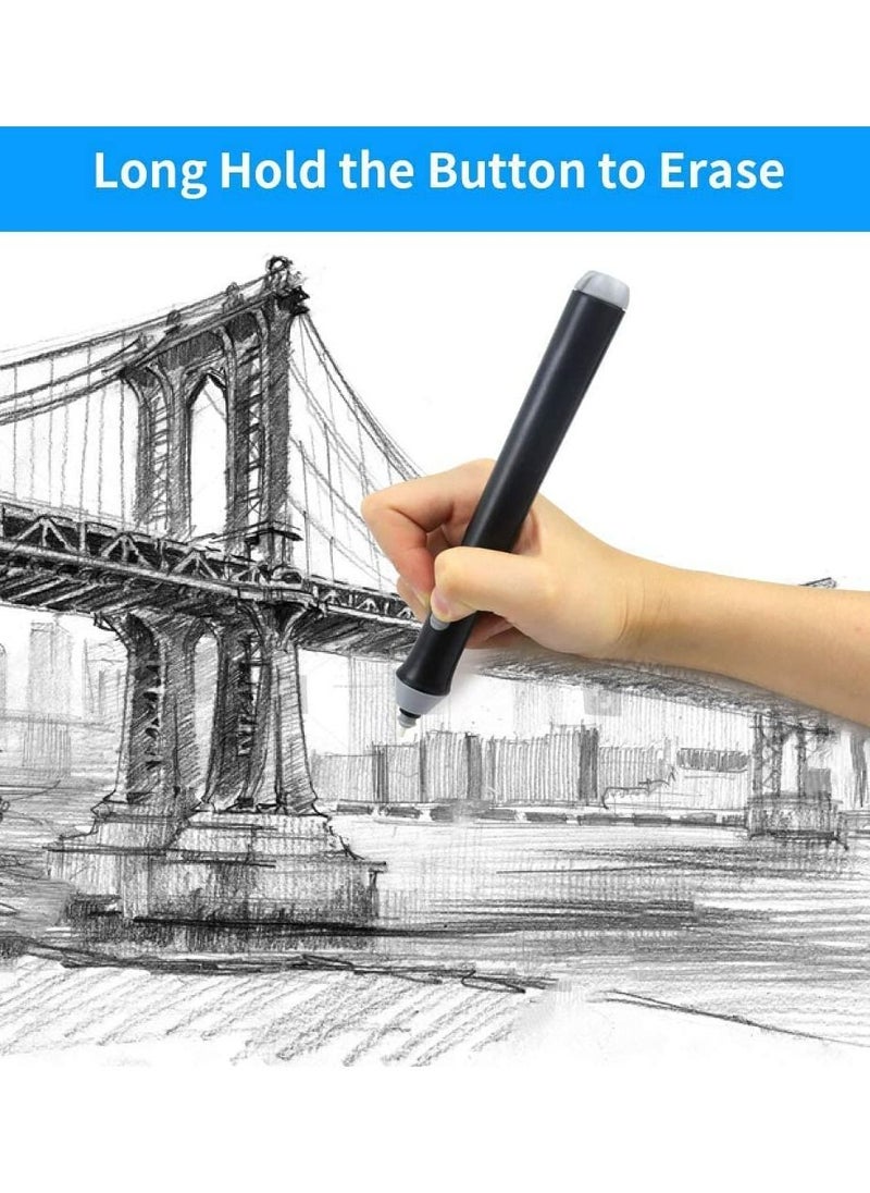 SYOSI - Electric Eraser, Battery Operated Eraser Kit with 22pcs Additional Replaceable Rubbers for Artists, Automatic Portable Pencil Eraser for Sketching Pencils/Drafting/Drawing/Graphite Pencils - Image 1
