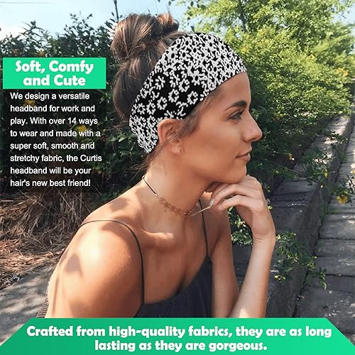 RITOPER Boho Headbands for Women Non Slip, Buttery Soft 3.9" Wide Fashion Headbands Yoga Workout Head Bands African Hair Bands, Wear for Party, Working Out, Travel, Running,Wigs - Image 3