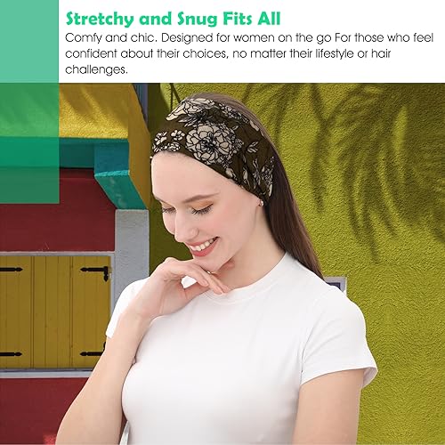 RITOPER Boho Headbands for Women Non Slip, Buttery Soft 3.9" Wide Fashion Headbands Yoga Workout Head Bands African Hair Bands, Wear for Party, Working Out, Travel, Running,Wigs - Image 4
