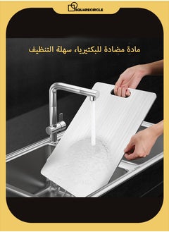 Squarecircle 316 Stainless Steel Double-Sided Cutting Board – Antibacterial, Easy to Clean, Heavy-Duty for Meat, Vegetables, Fruits, and More Non-Slip Surface  - Image 4