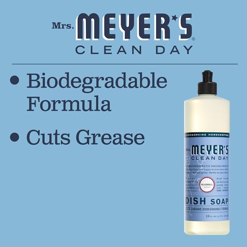 MRS. MEYER'S CLEAN DAY Liquid Dish Soap, Bluebell Scent, 16 Fl Oz bottle (Pack of 1) - Image 4