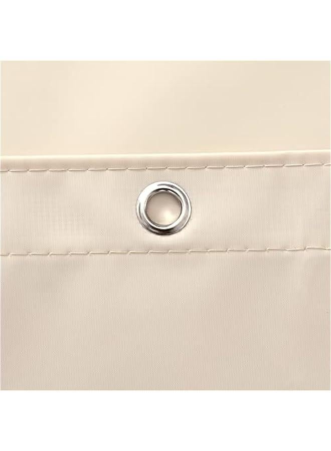 Barossa Design Beige Shower Curtain Liner with 6 Magnets - Waterproof PEVA Shower Liner for Bathroom, 72 x 72 Standard Size, PVC Free, Metal Grommets - Beige, 72x72 - Image 5