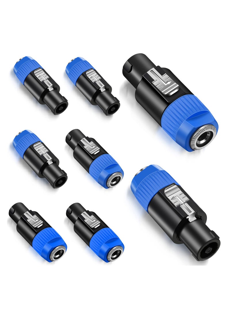 Speakon Connector - Professional Speaker Twist Lock Plug - High-Quality Audio Connector for Sound Systems, Amplifiers, and PA Systems - Durable and Reliable - Pack of 8 - Image 1