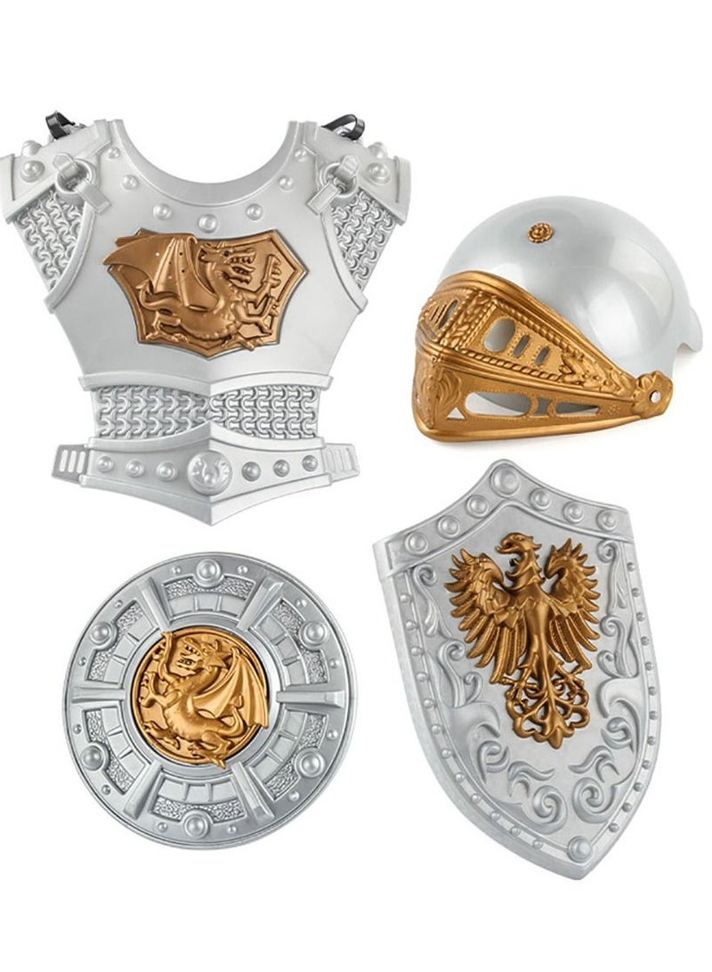 YelaJoy 10-Piece Knight Costume for Kids with Sword, Vest, Helmet, and Shield, Costume for Boys and Girls - Image 5