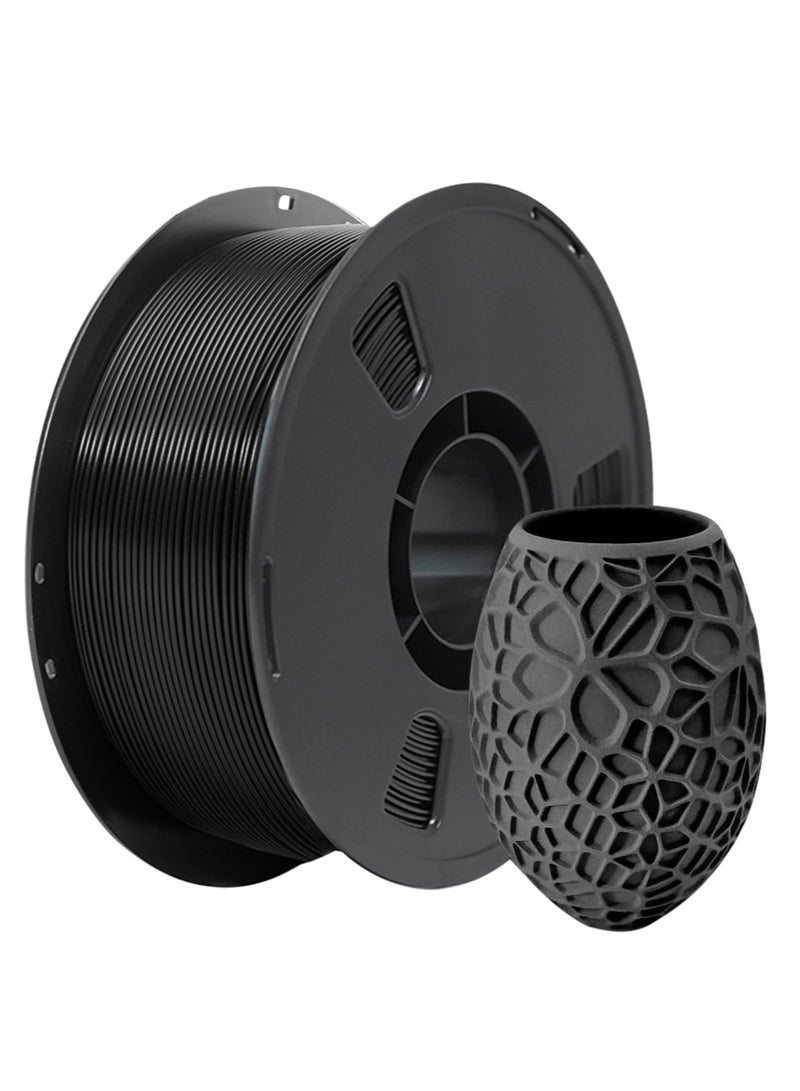 PLA 3D Printer Filament, Neatly Wound PLA 3D Printing Filament 1.75mm, Dimensional Accuracy +/- 0.02 mm, Fit Most FDM 3D Printers, 1kg Spool, PLA Black  - Image 1