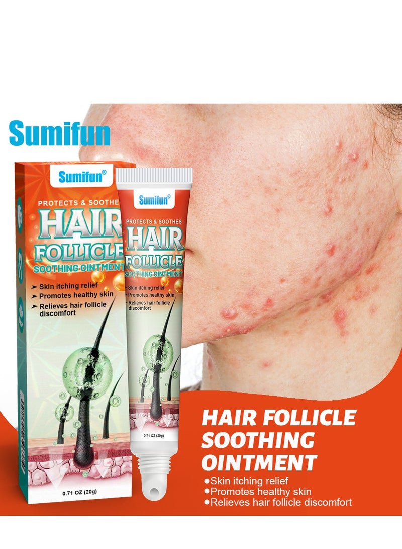 سوميفون مرهم مهدئ لبصيلات الشعر - كريم مغذي 20 جرام للبشرة المصابة بالحكة والالتهابات ، والعناية اللطيفة ببصيلات الشعر ، ويعزز نمو الشعر الصحي ، ويرطب ويقوي خط الشعر - Image 1
