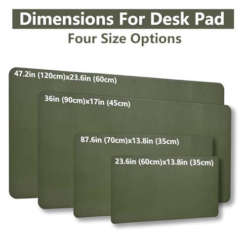 AROPANA Anti-Slip Extended Mouse Pad, PU Vegan Leather Desk Mat, Computer Desk Table Protector Pad with Non-Slip Suede Base for Keyboard, Desktop, Laptop, Office (120x60CM, Deep Green) - Image 5