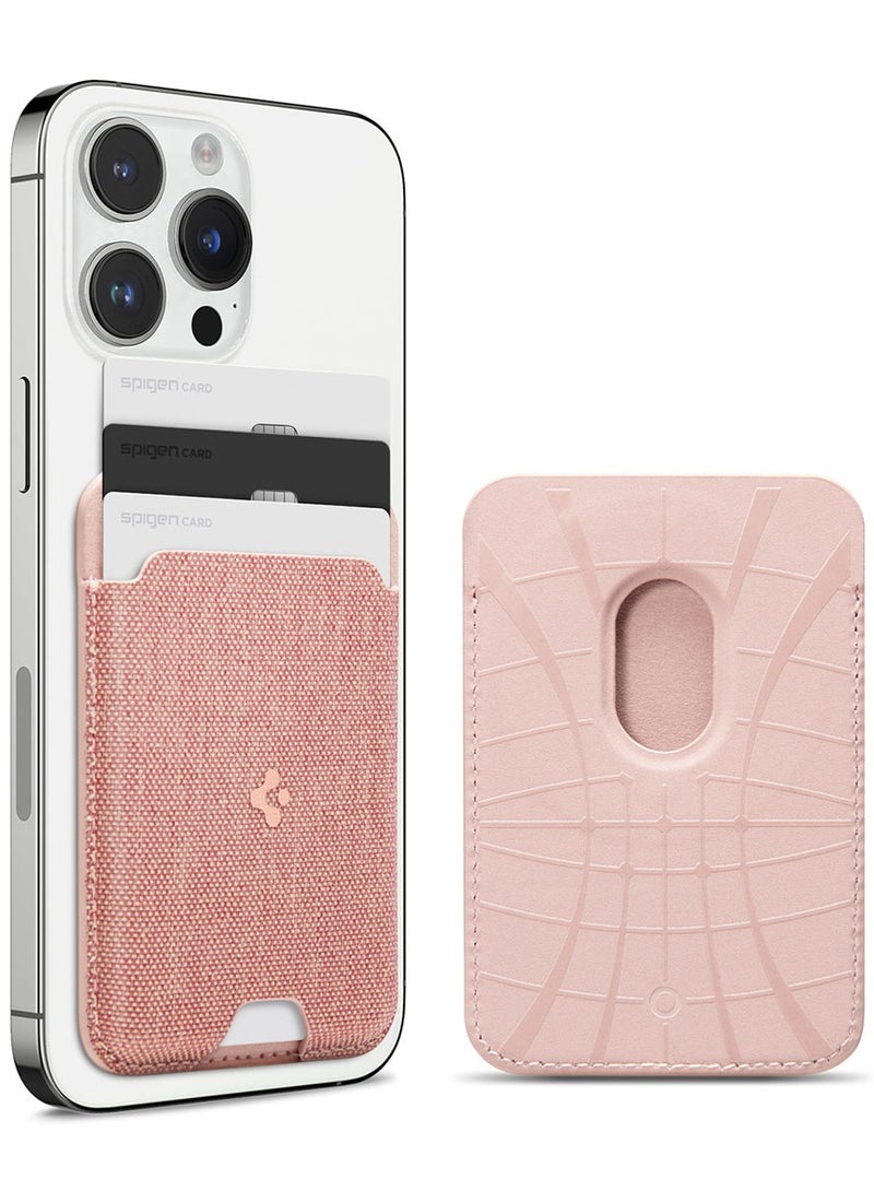 Spigen Urban Fit (MagFit) MagSafe Wallet Card Holder [3 Cards] for iPhone 16 Pro Max / 16 Pro / 16 Plus / 16 / 15 Pro Max / 15 Pro / 15 Plus / 15 / iPhone 14/13/12 Series - Rose Gold  - Image 1