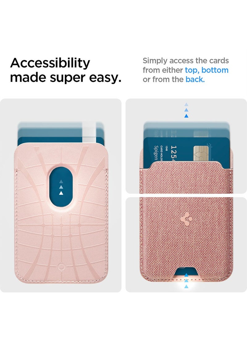 Spigen Urban Fit (MagFit) MagSafe Wallet Card Holder [3 Cards] for iPhone 16 Pro Max / 16 Pro / 16 Plus / 16 / 15 Pro Max / 15 Pro / 15 Plus / 15 / iPhone 14/13/12 Series - Rose Gold  - Image 5