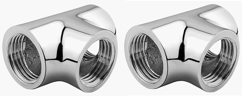 Shruti SHRUTI 1/2"-Inch Brass Tee Fitting Coupling with Female Thread | Chrome Plated Connector Adapter| Pack of 1.Piece - 1877 - Image 1