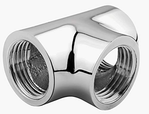 Shruti SHRUTI 1/2"-Inch Brass Tee Fitting Coupling with Female Thread | Chrome Plated Connector Adapter| Pack of 1.Piece - 1877 - Image 2