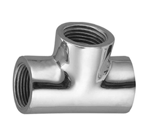 Shruti SHRUTI 1/2"-Inch Brass Tee Fitting Coupling with Female Thread | Chrome Plated Connector Adapter| Pack of 1.Piece - 1877 - Image 3