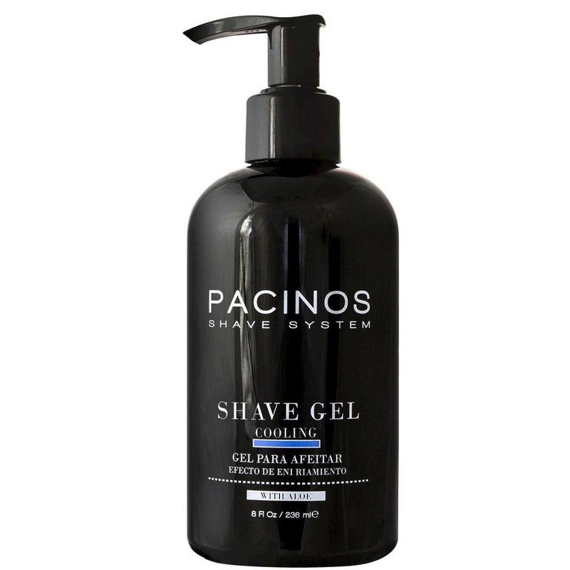 Pacinos Shave Gel - Cooling Gel with Aloe Vera - Moisturizing Mens Shaving Gel - 8 Fl. Oz - Image 1