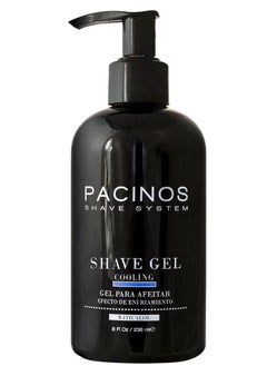 Pacinos Pacinos Shave Gel - Clear Cooling Gel with Aloe Vera, Prevents Skin Irritation & Moisturizes, All Hair Types, 8 fl. oz.  - Image 1