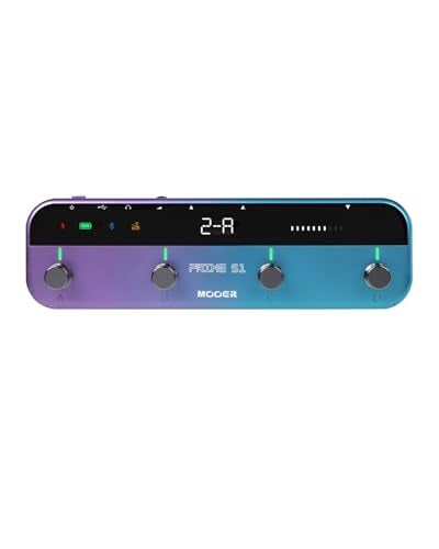 MOOER S1 MultiEffects Processor Stereo Electric Guitar Pedals with Wireless Footswitch Controller 2 IN 1 126 Guitar Effects Tuner 10 Metronome 40 Drum Machine 80s Looper OTG USB Recording - Image 1