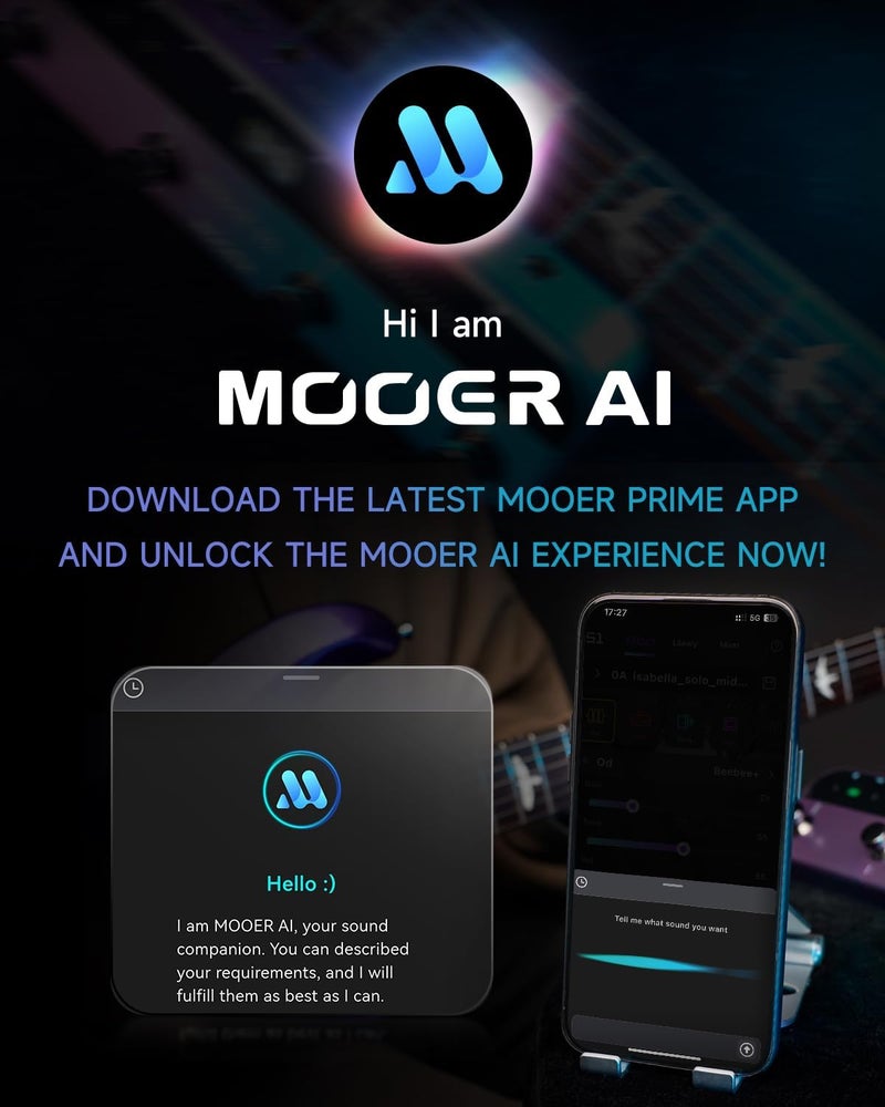 MOOER S1 Multi-Effects Processor with Wireless Footswitch Controller - 126 Guitar Effects, Tuner, Metronome, Drum Machine, and Looper - Image 2