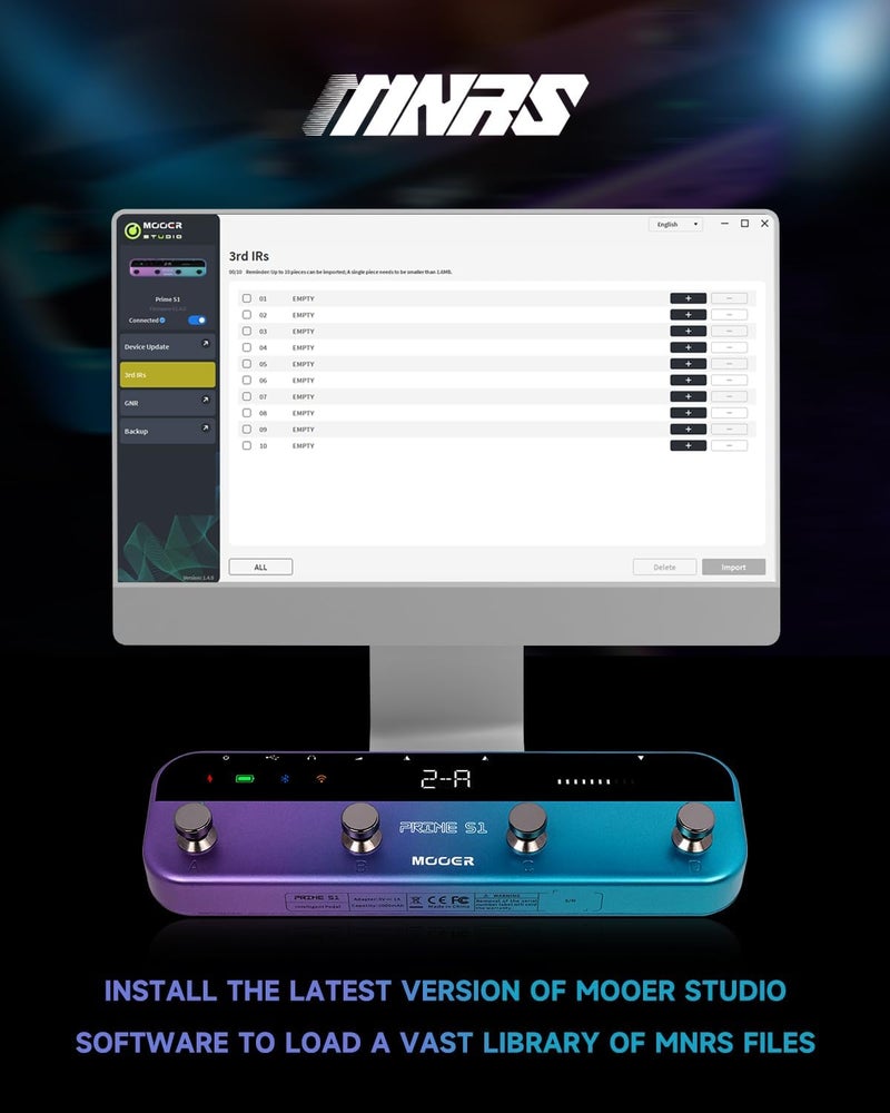 MOOER S1 Multi-Effects Processor with Wireless Footswitch Controller - 126 Guitar Effects, Tuner, Metronome, Drum Machine, and Looper - Image 3