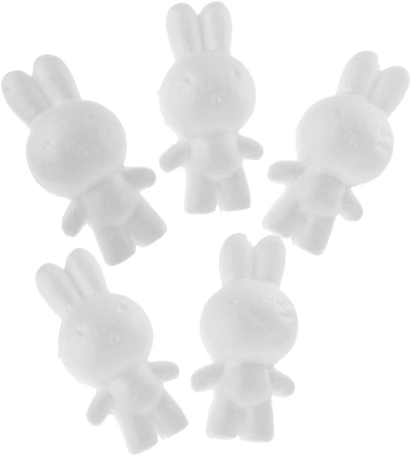 كلاراكو أرنب إسفنجي أبيض ثلاثي الأبعاد، مصنوع من البوليسترين، مناسب لتزيين عيد الحب، هدية مثالية، طوله 14 سم، لونه أبيض وكبير. - Image 1