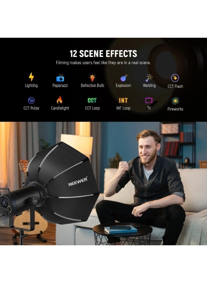 نيوير CB200B 210W Bi-Color LED Video Light - Image 4