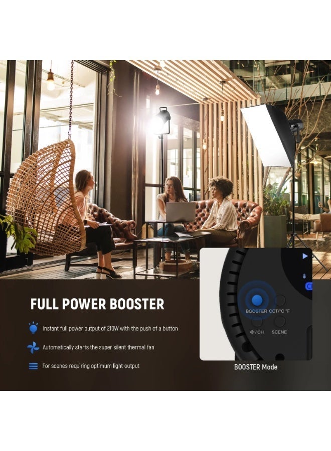 نيوير CB200B 210W Bi-Color LED Video Light - Image 5
