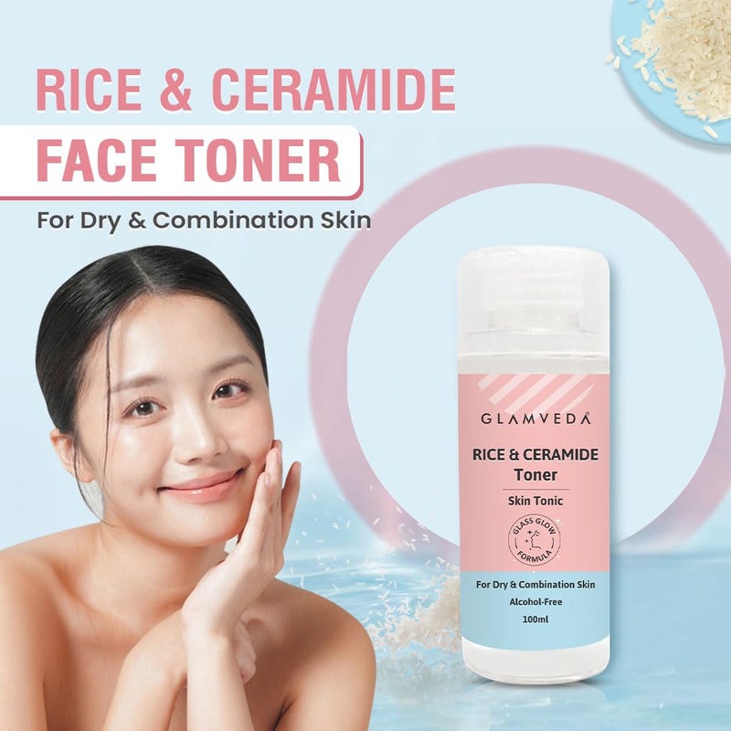 Glamveda Rice Water Tonic  Skin Barrier Building  Nourishing  Blemishes  Dark Spots  100 ml - Image 2