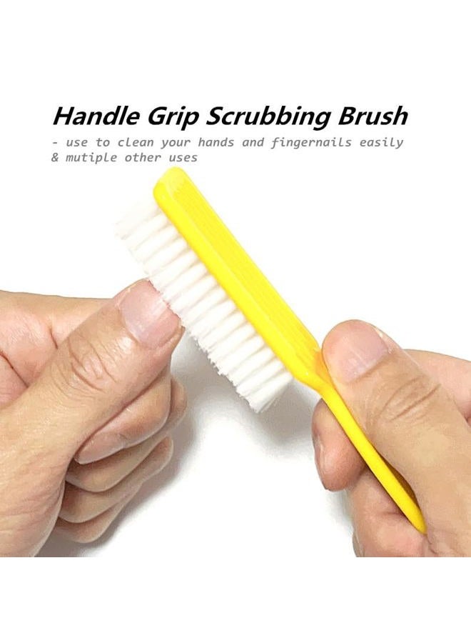 SQULIGT 6Pcs Nail Brush for Cleaning Fingernails, Handle Grip Cleaning Brush for Nail and Toenail, Nail Dust Brush Manicure Pedicure Tools Scrubbing Brush Women Men Home Salon(Yellow) - Image 3