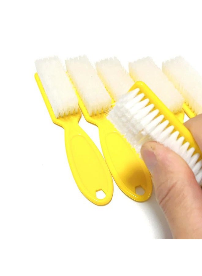 SQULIGT 6Pcs Nail Brush for Cleaning Fingernails, Handle Grip Cleaning Brush for Nail and Toenail, Nail Dust Brush Manicure Pedicure Tools Scrubbing Brush Women Men Home Salon(Yellow) - Image 4