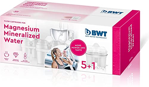 BWT Magnesium Mineralized Water Filter 6Pack  Long Life Mg2 Cartridge for Water Filters 6x120L Capacity Maximum Protection for Espresso Machines