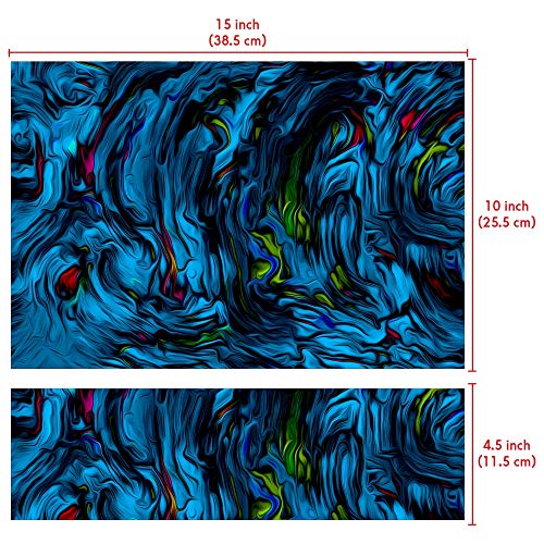 FineArts Full Panel Laptop Skins Upto 15.6 inch - No Residue, Bubble Free - Removable HD Quality Printed Vinyl/Sticker/Cover Compatible For Dell-Lenovo-Acer-HP - Abstract Blue Design, Multicolour - Image 3