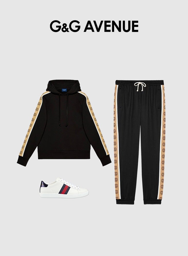 G&G AVENUE Men hooded collar drawstring hoodie full zipper woven sports shirt casual hoodie top autumn and winter with pockets soft and comfortable long sleeved jacket - Image 3