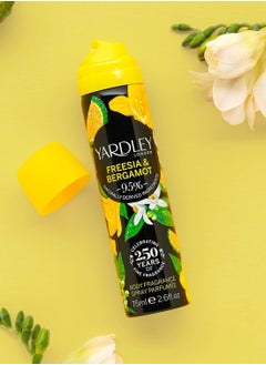 Yardley Freesia & Bergamot Perfumed Deodorant 75ml Spray  - Image 3