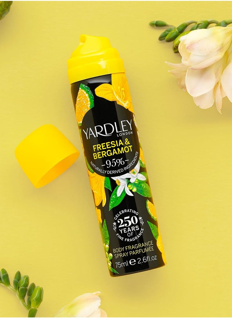 Yardley Freesia & Bergamot Perfumed Deodorant 75ml Spray  - Image 3