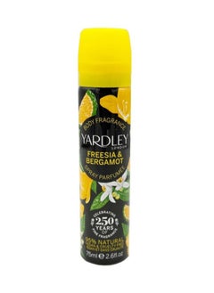 Yardley Freesia & Bergamot Perfumed Deodorant 75ml Spray  - Image 2